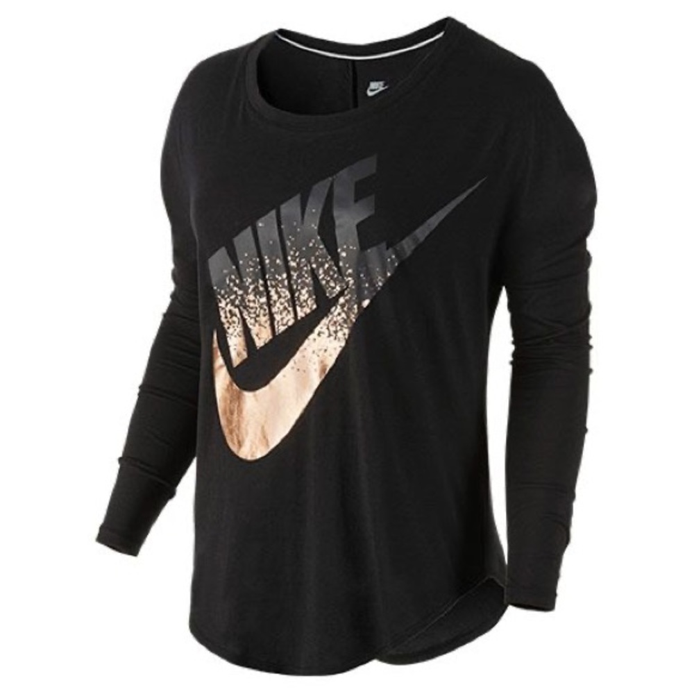 Nike Black Gold Long Sleeve Top